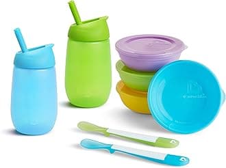 Love-a-Bowls™ and Simple Clean™ Toddler Cup Set, Includes 4 Bowls, 4 Lids, and 2 Straw Cups
