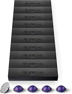 Nespresso Vertuo Altissio Coffee Capsules Intensity 9 for Espresso 40 ml 100 Capsules (10 Packs of 10)