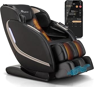 2026 Massage Chair Full Body,SL-Track,165°Zero Gravity Massage with Full Body Heat,APP Control,Airbags,Bluetooth Speaker,12 Auto Modes,3-Row Foot Rollers,Body Scan(Black)