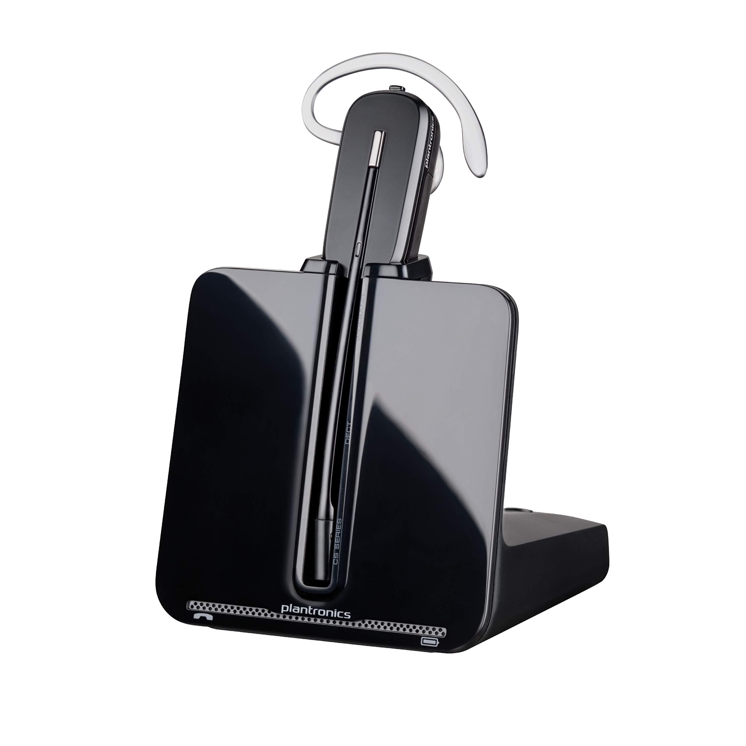 CS540 Wireless DECT Headset (Poly) - Single Ear (Mono) Convertible (3 Wearing Styles) - Connects to Desk Phone - Noise Canceling Microphone