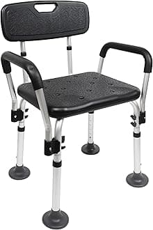 PEPE - Shower Chair, Bath Chair Nursing Care, Shower Bench Nursing Care, Shower Stool, Shower Chair Rubber Feet, No Tools Required