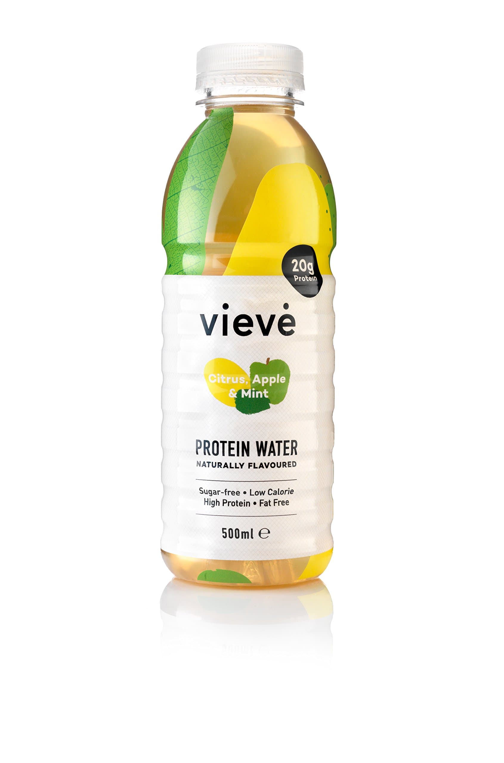 Vieve Protein Water 6x500ml - Citrus, Apple and Mint | A ready to drink alternative to protein powders & shakes | 20g protein, Sugar Free, Fat Free & Dairy Free | 6 pack