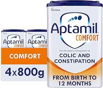 Aptamil Comfort Baby Milk Powder Formula, from Birth, 800g (Pack of 4)