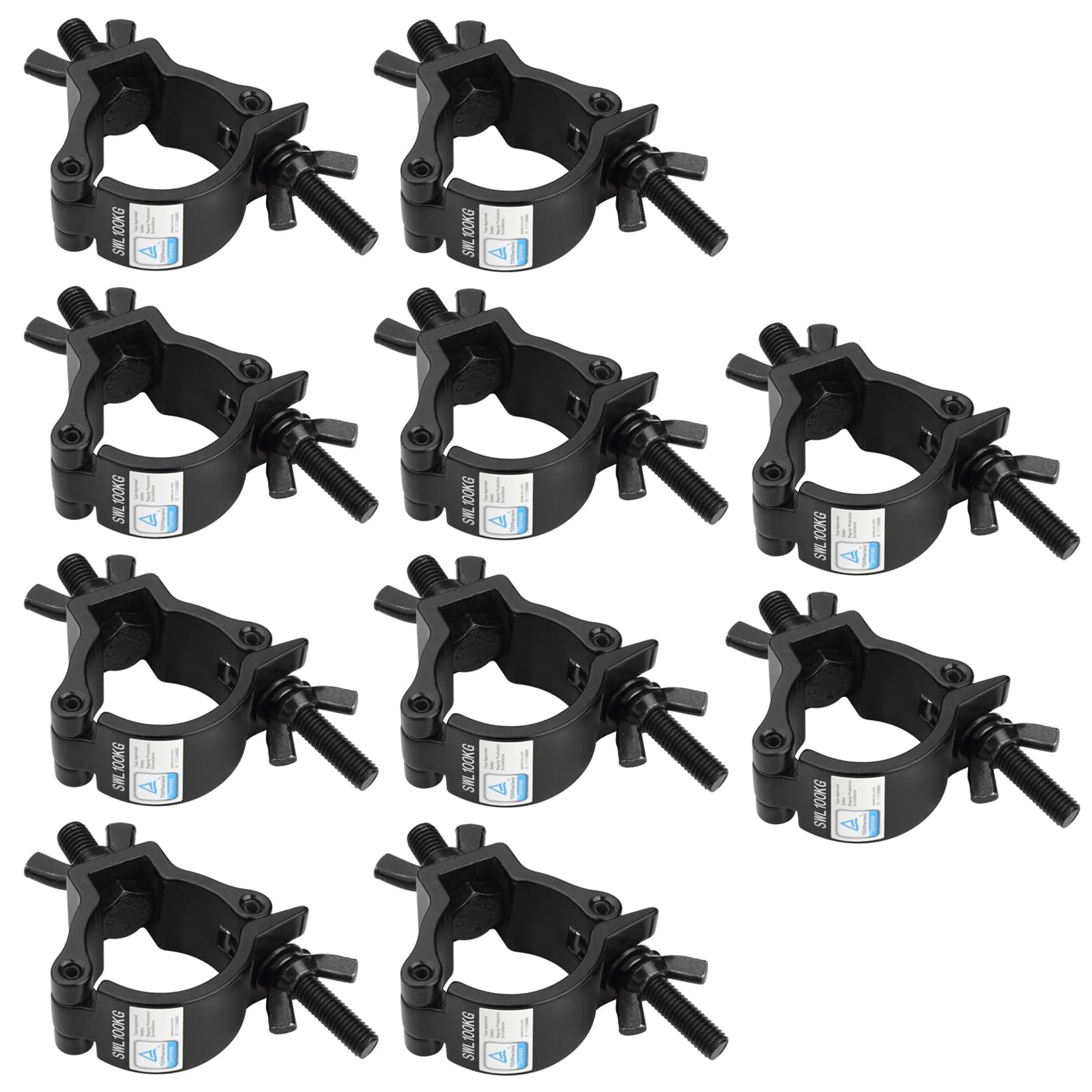 10 Pcs Black 2" Truss Lighting Clamps