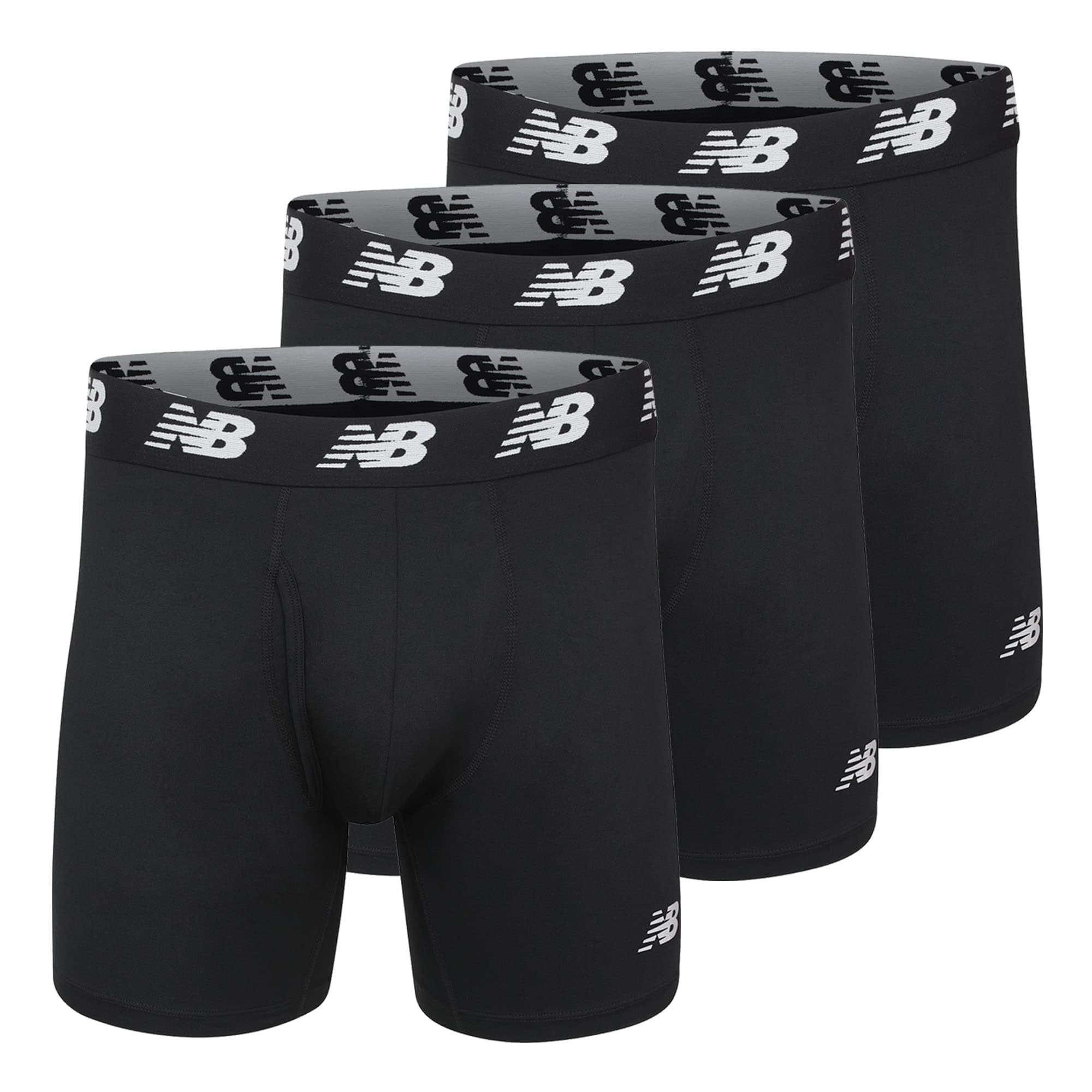 New Balance Men's 3-Pack 6" Fly Front Boxer Brief