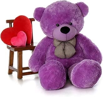 HUG 'n' FEEL SOFT TOYS Soft Toys Long Soft Lovable Huggable Cute Giant Life Size Toy Child Safe Best for Birthday Gift Valentine Gift for Girlfriend 5 FEET Purple Plush & Stuffed Toys