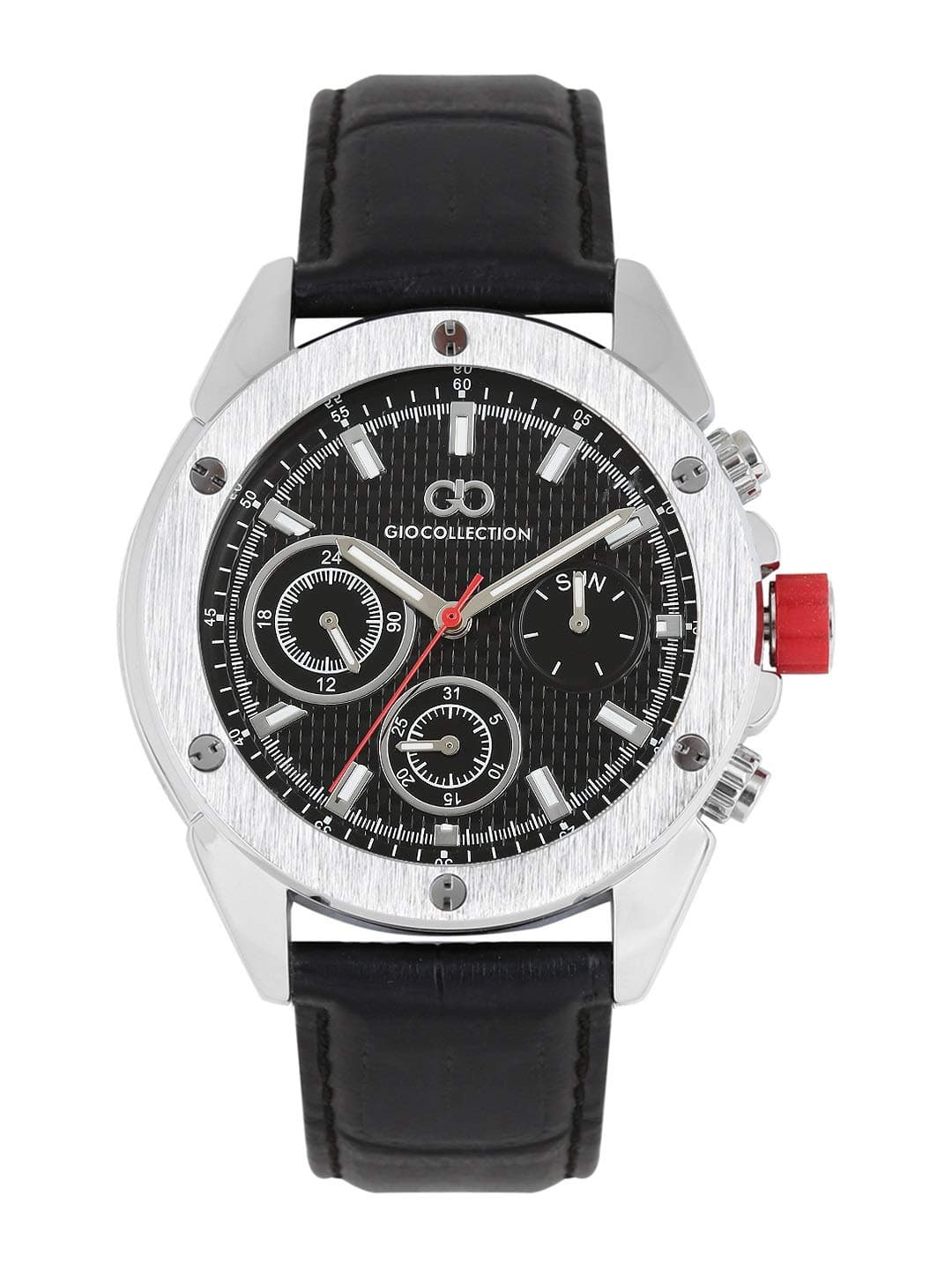 Gio CollectionMultifunction Black Dial Men's Watch - G1001-01