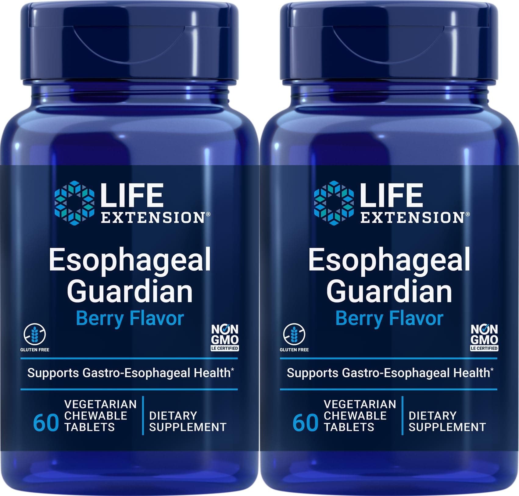 Life Extension Esophageal Guardian 60 chewable Tablets-Pack-2