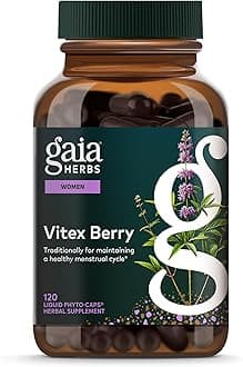 Gaia Herbs Vitex Berry - Vitex Traditionally Used to Support Hormone Balance for Women & a Healthy Menstrual Cycle* - 120 Vegan Liquid Phyto-Caps (60 Servings)