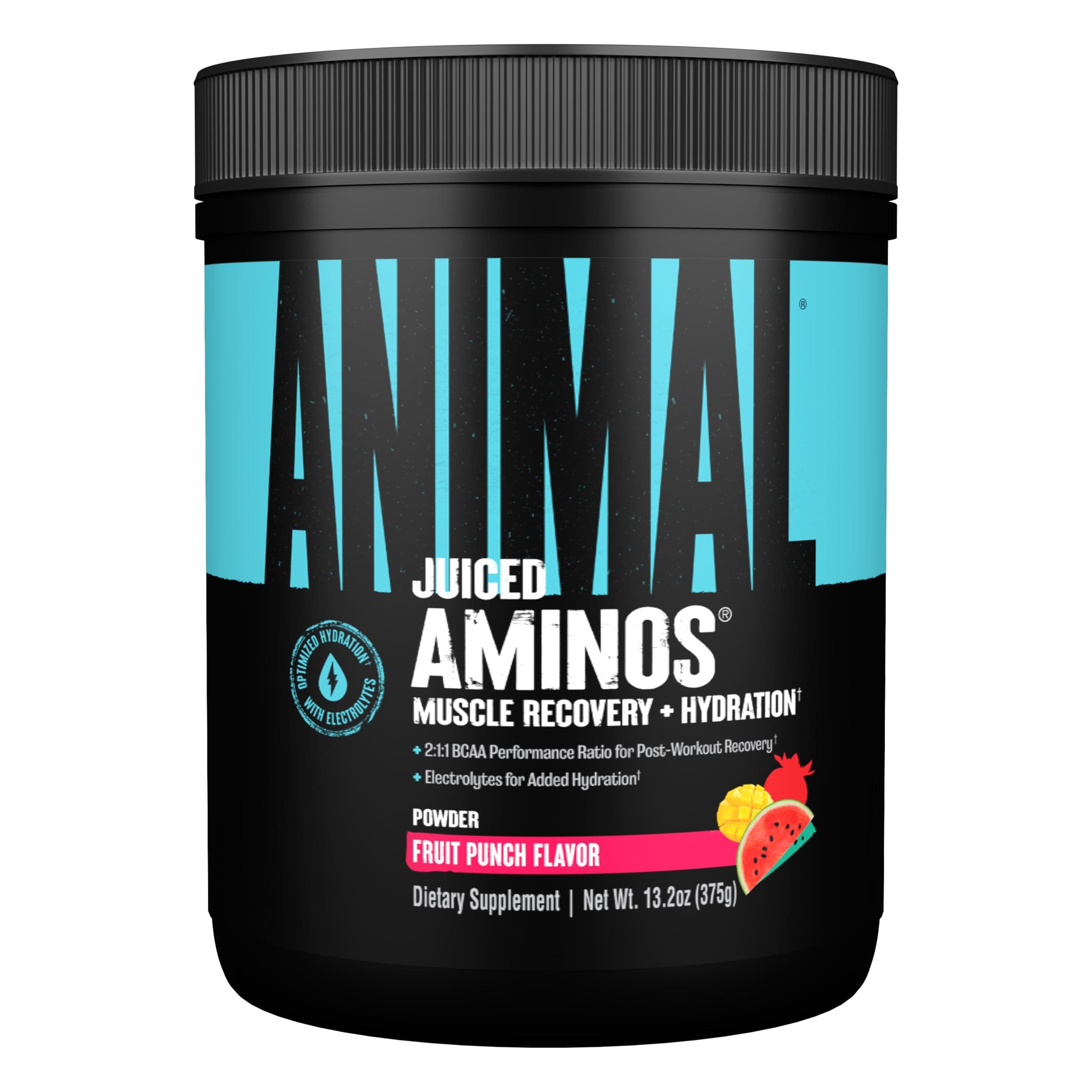 Juiced Amino Acids - BCAA Powder EAA Matrix Plus Hydration with Electrolytes and Sea Salt Anytime Recovery and Improved Performance, Fruit Punch Flavor, 30 Servings
