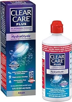 Plus Cleaning & Disinfecting Contact Lens Solution with Lens Case, Clear, 12 Fl Oz