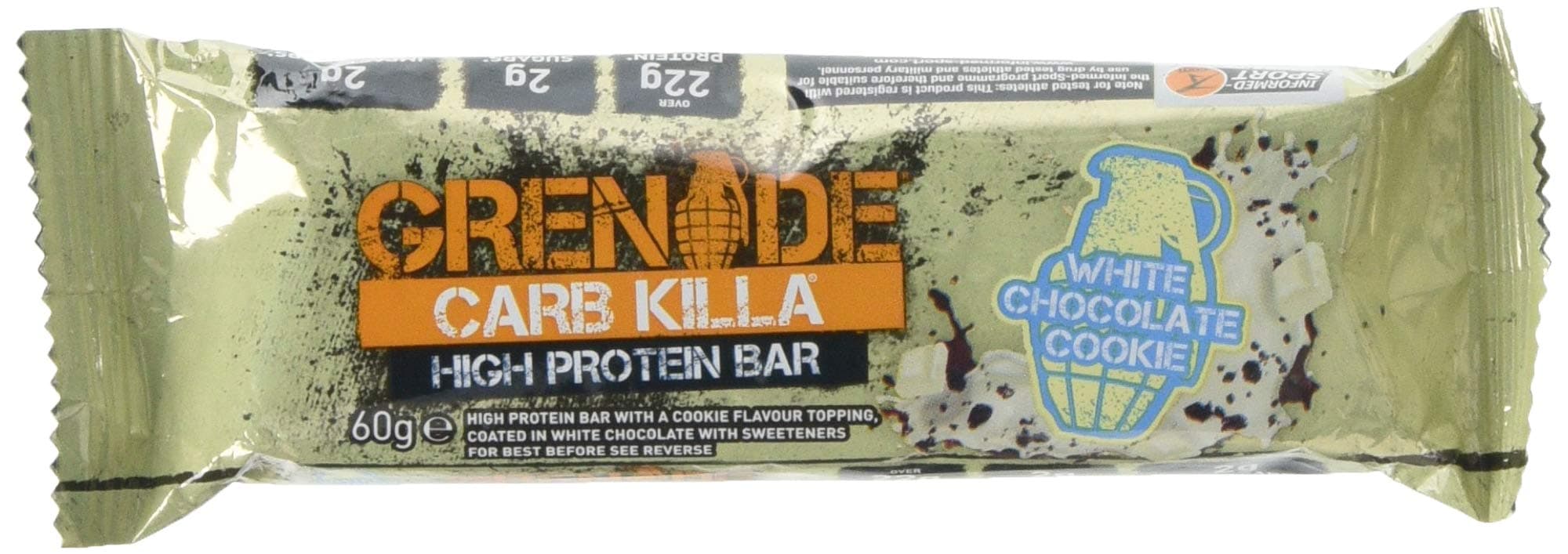 Carb Killa High Protein White Chocolate Cookie Bar, 60g