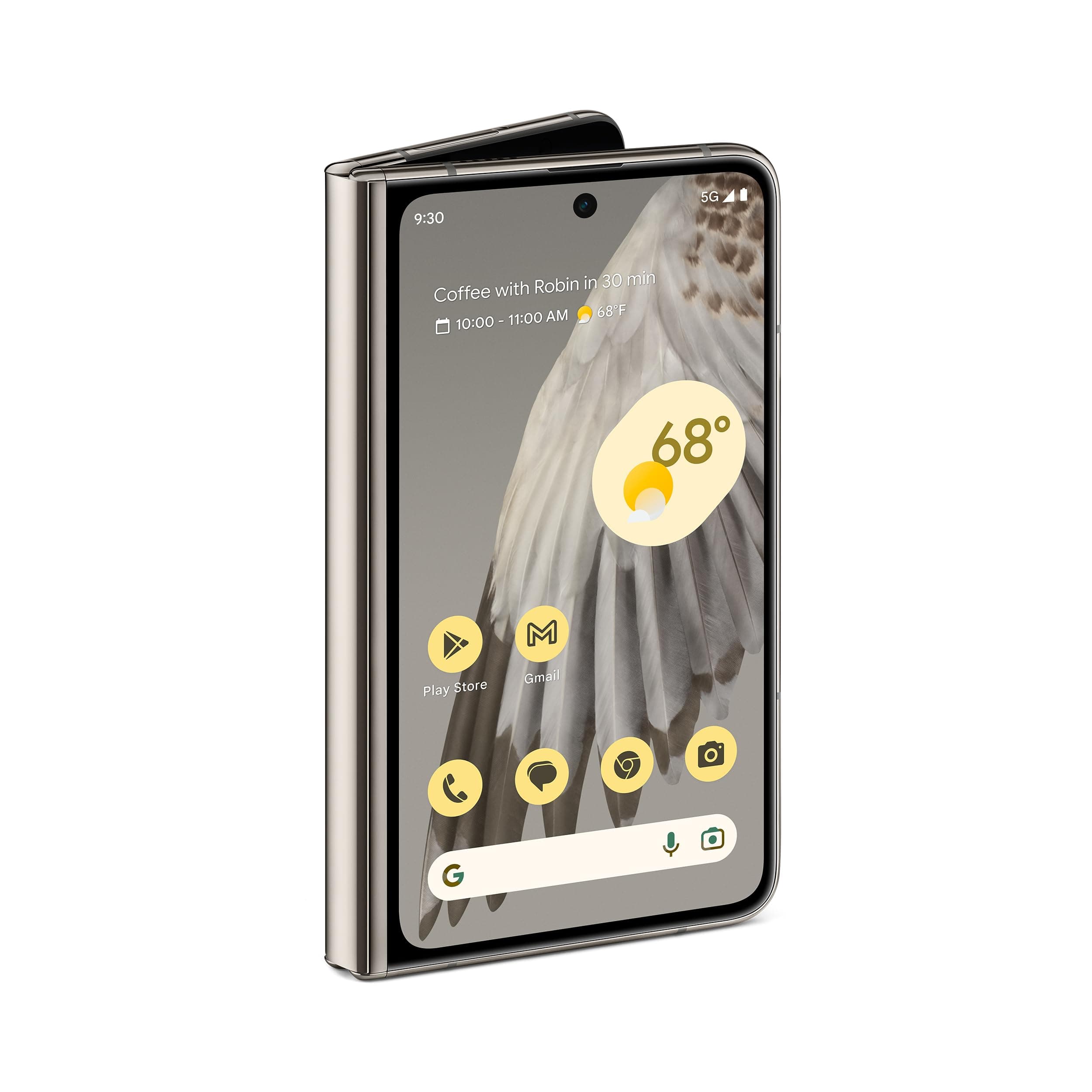 Google Pixel Fold – Unlocked Android 5G smartphone with telephoto lens and ultrawide lens – Foldable display – Hands-free video – Porcelain, 256GB