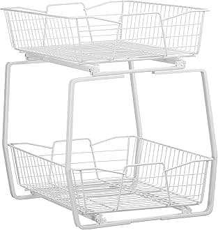 ClosetMaid 3609 2 Tier 14-Inch Kitchen Cabinet Organizer, White