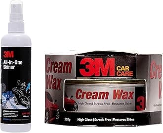 IA260166334 Specialty Cream Wax (220 g) high gloss streak free restores shine & 3M All-in-One Shiner (250 ml)