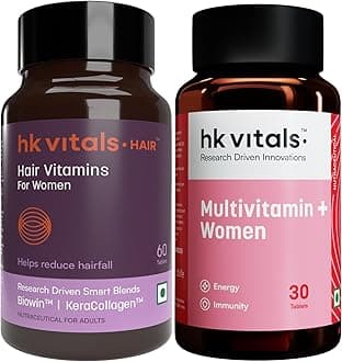 Hair Vitamins for Women (60 Tablets) With Biowin™ & KeraCollagen™ | Helps Reduce Hairfall & Multivitamin Plus Women (30 Tablets)