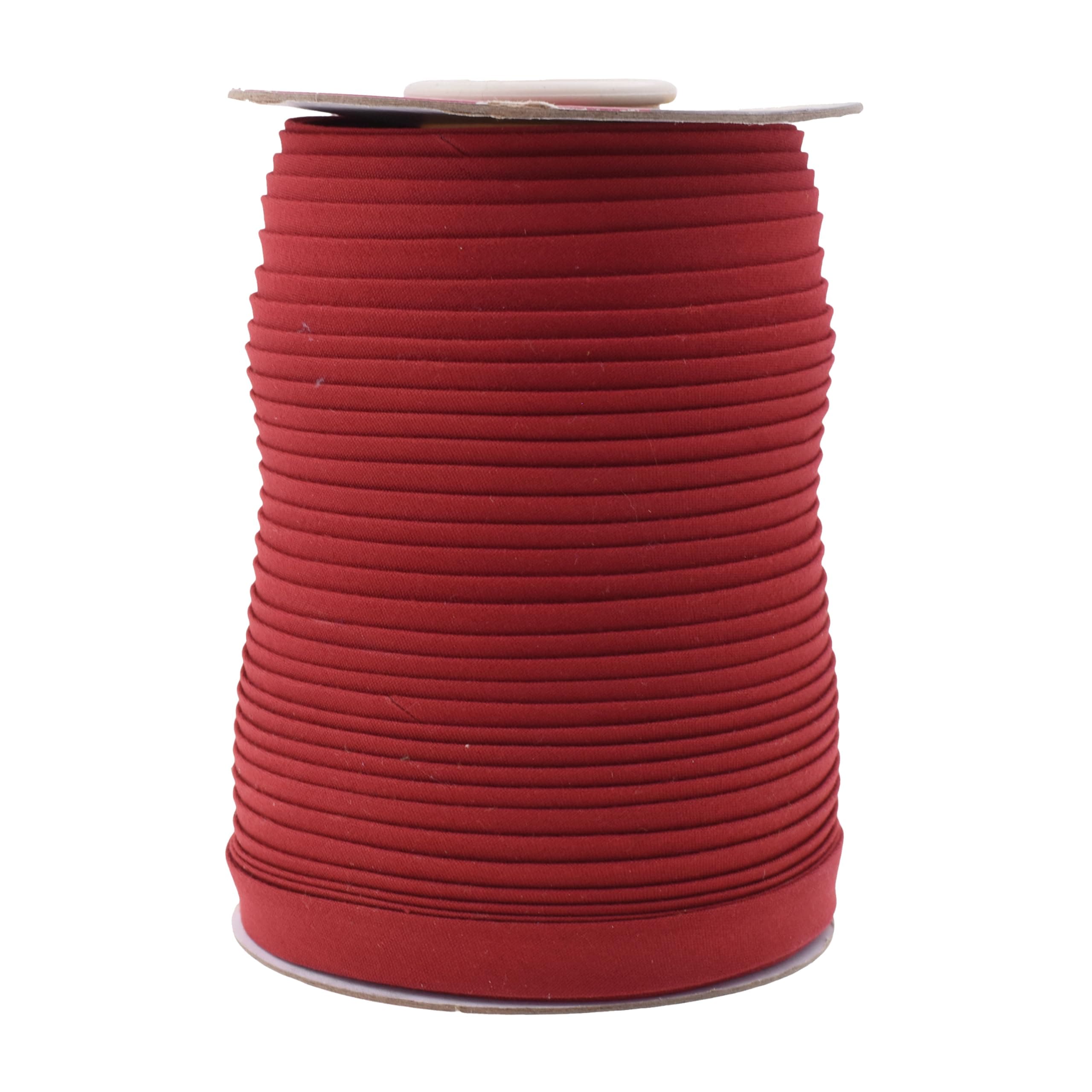 Mandala Crafts 55 Yards 1/2 Inch Maroon Double Fold Bias Tape for Sewing - Bias Binding Tape for Quilting Binding, Hemming, Seam, and Fabric Piping