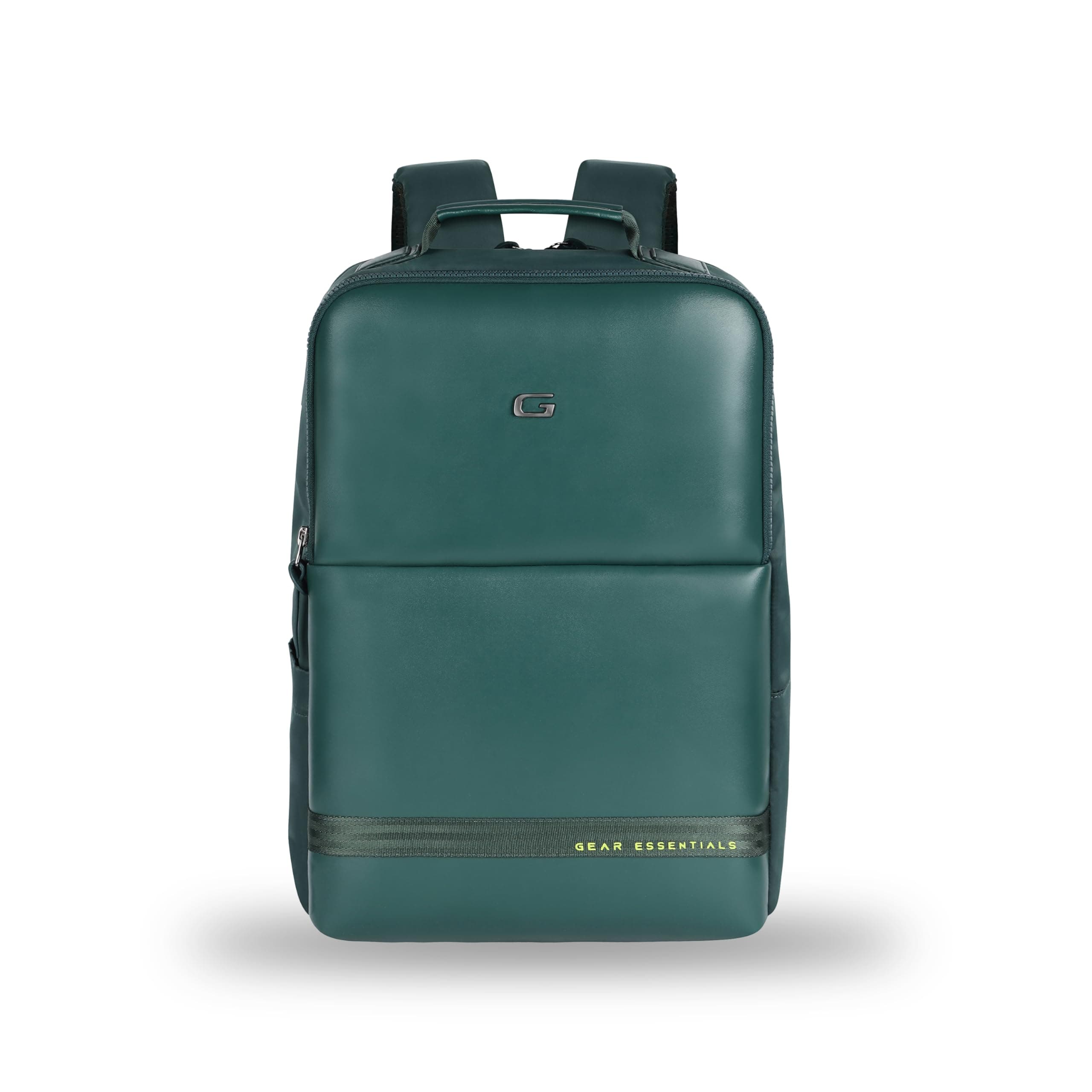- Elevate Faux Leather 20L Water Resistant Anti-Theft 4 Compartment Backpack/Laptop Bag/Office Bag With Raincover For Men/Women (Green)