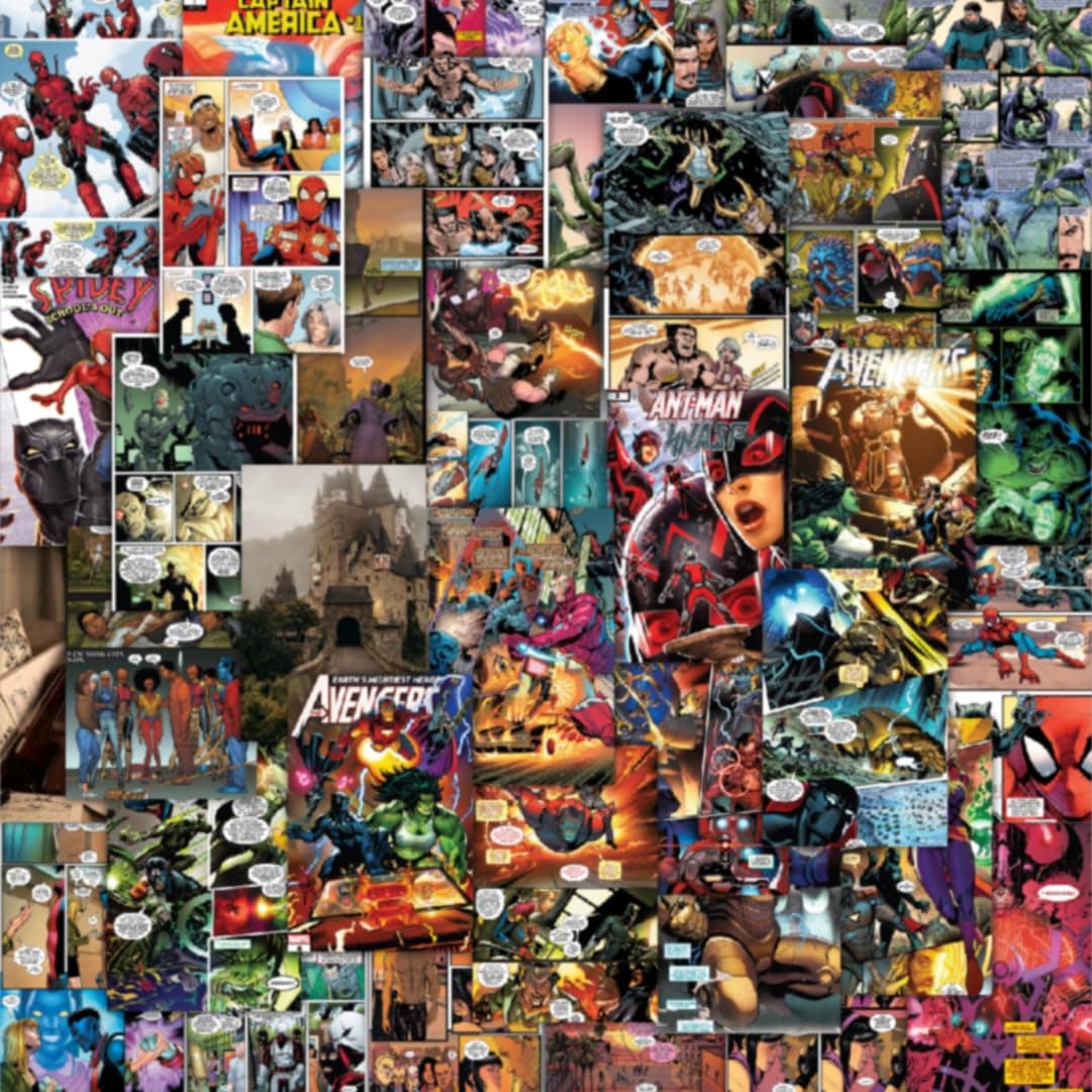 - CodersParadise Superhero Wall Collage Kit | 54 Premium 4x6 Posters | Marvel & DC Inspired Aesthetic Room Décor | Superhero Cardstock Wall Art for Bedroom, Dorm & Office | Glue Dots Included