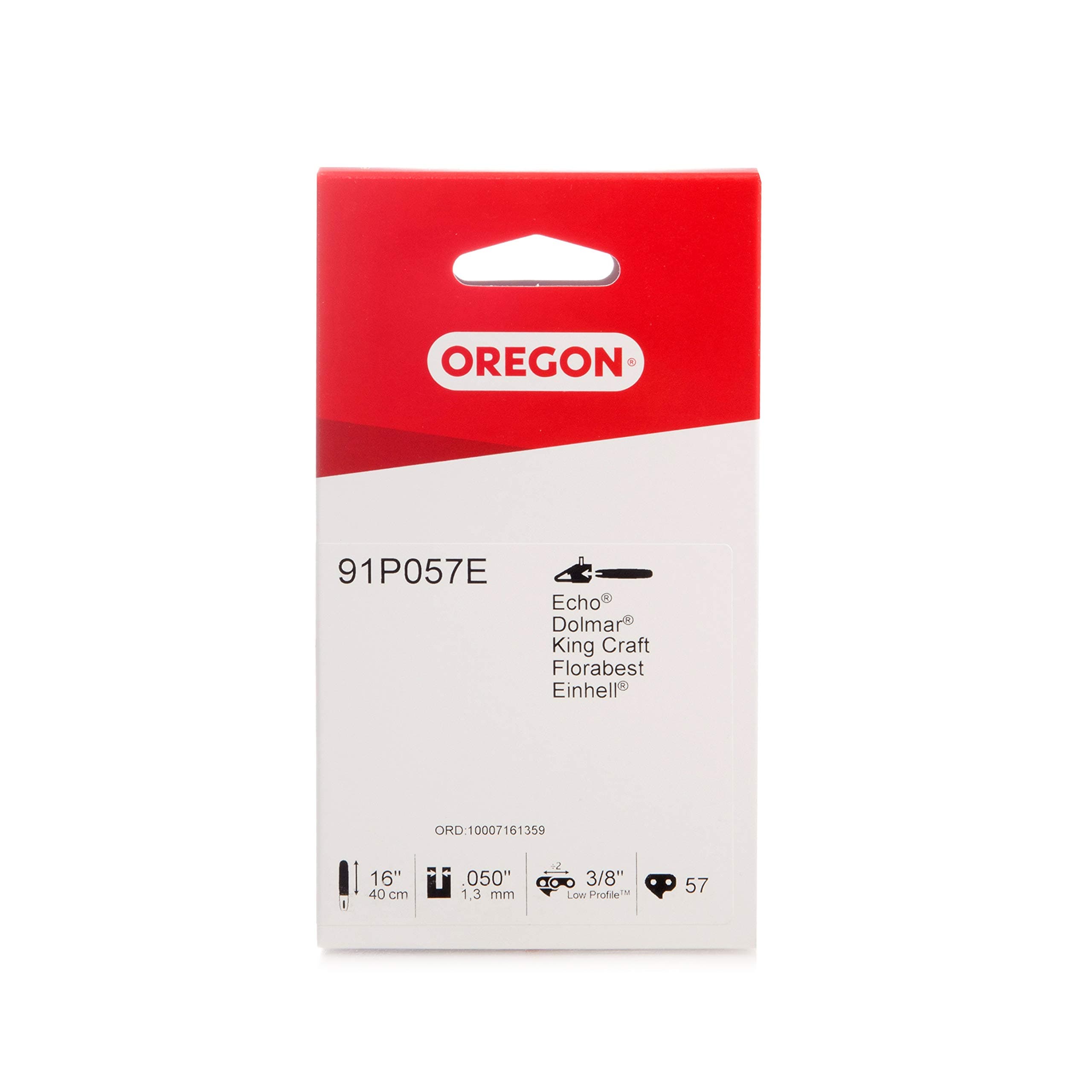 Oregon Chainsaw Chain for 16-Inch (40 cm) Bar 57 Drive Links Low-Kickback Chain fits Titan, Gardenline, Black & Decker, Spear & Jackson, Einhell, Worx, Mac Allister, Florabest, Handy & More (91P057E)