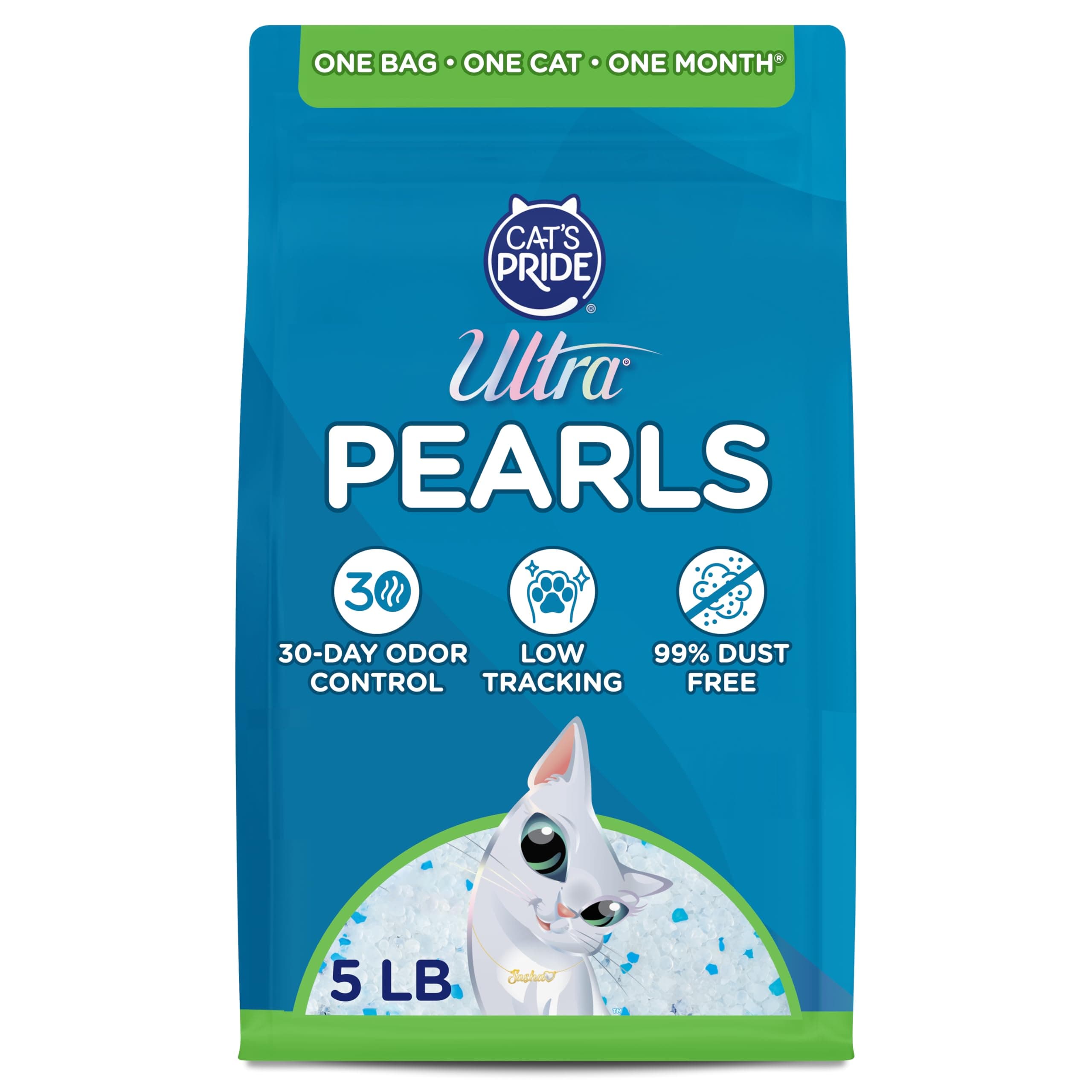Pearls Cat Litter - 99.9% Dust Free, Low Tracking, Soft on Paws, Fragrance Free - 5 Lbs.