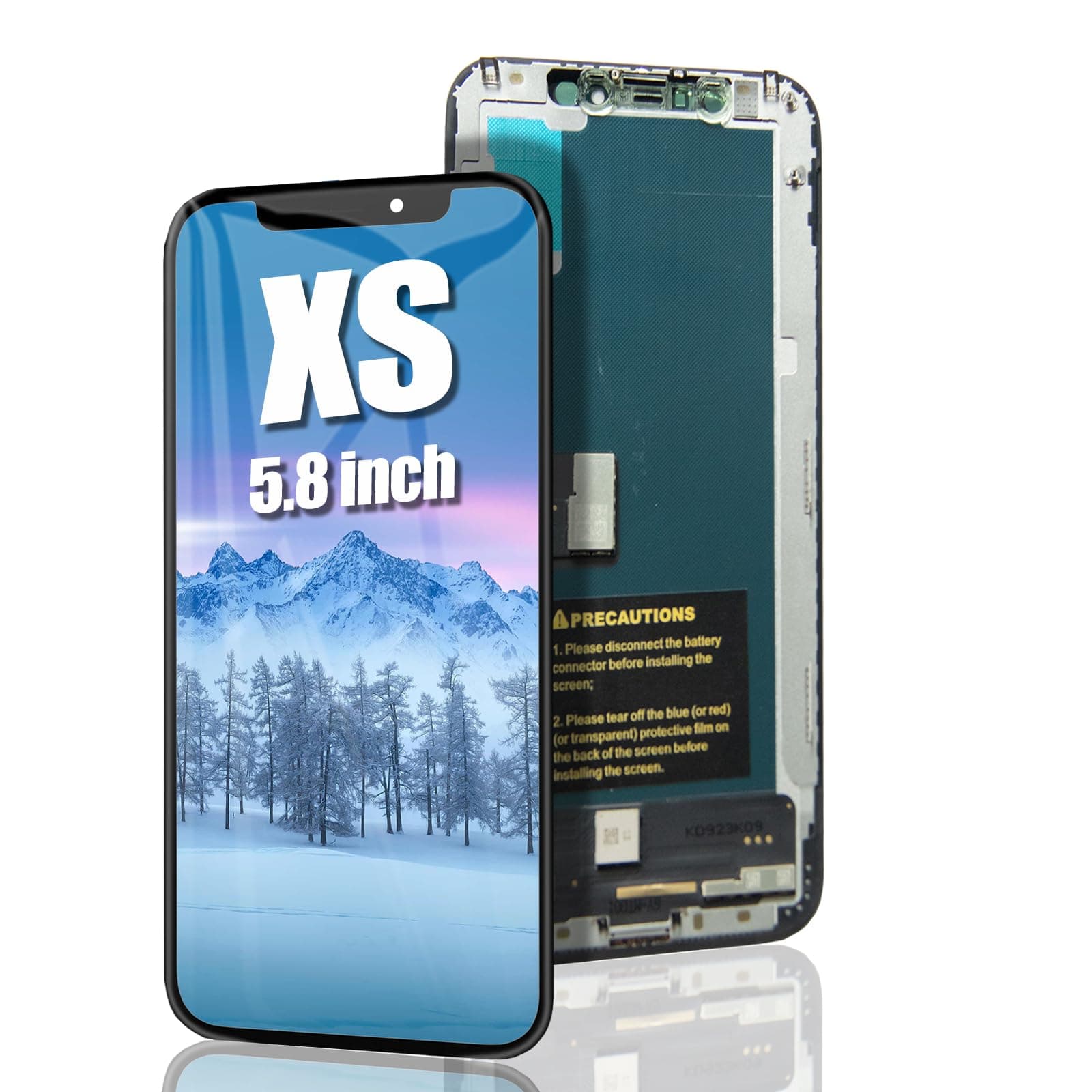 for iPhone Xs Screen Replacement 5.8 Inch LCD Display 3D Touch Screen Full HD Digitizer Frame Assembly Compatible with Model A1920,A2097,A2098,A2099,A2100 with Waterproof Adhesive, No Tools