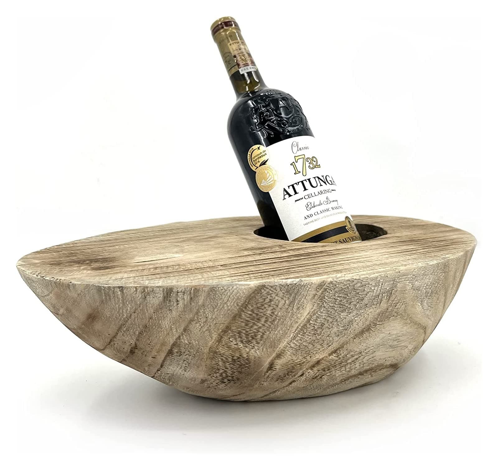 Wine Rack Wine Bottle Holder Wooden Rustic Wine Stand Tabletop Wine Rack Wood Crafts Desktop Ornament for Home Decor Display&Kitchen Storage Pantry Cabinet Bar