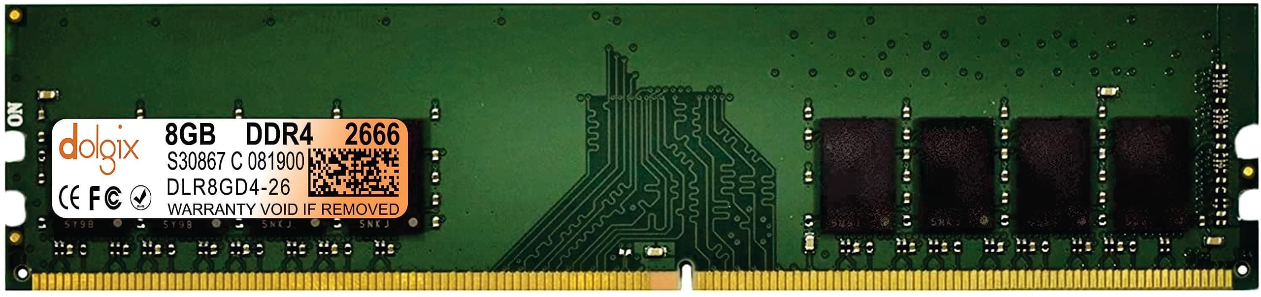 - 8GB DDR4 2666MHz RAM | Desktop RAM | CL-19 | Desktop-Memory | U-DIMM | Long-DIMM | PC4-21333 |1Rx8 Single Rank | 3-Year Warranty -(Made in India)