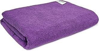SOFTSPUN Microfiber Bath & Hair, Care Towel Set of 1 Piece, 70x140 Cms 340 GSM (Purple). Super Soft & Comfortable, Quick Drying, Ultra Absorbent in Large Size.