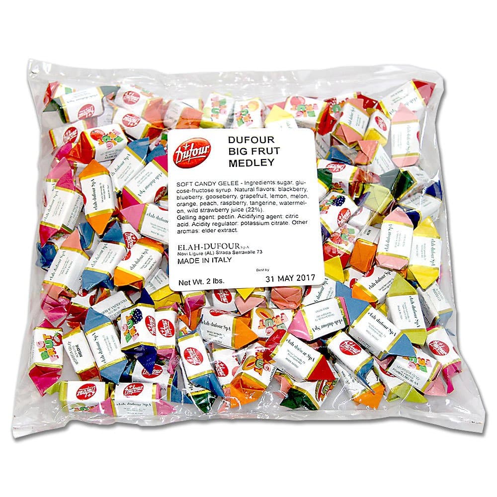 Dufour Big Frut Assorted Fruit Jellies (2lb. Pick'n'Mix Bag)