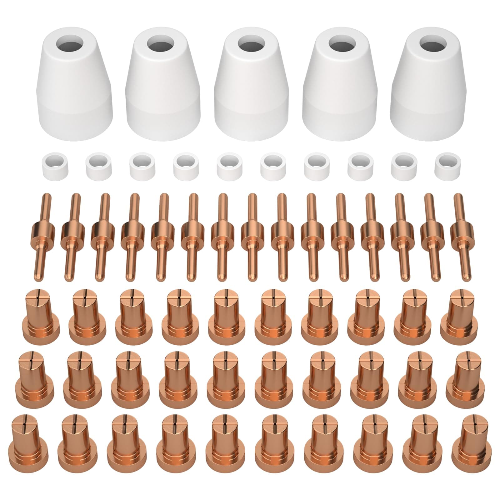 60PCS PT31 Plasma Cutting Consumables Fit CUT-45 CUT-50 CT-312 MIG205MP with Plasma Cutter Torch PT-31 JG-40 LG-40