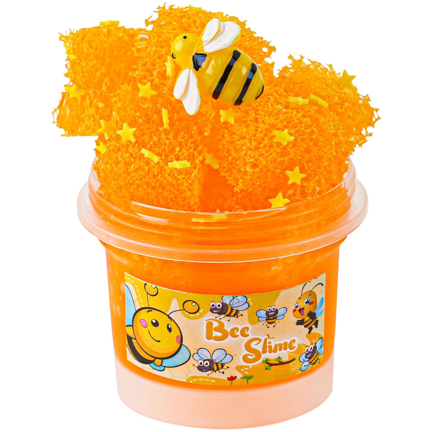 Yellow Honeycomb Slime, Squeeze it and Make a POP Sound, Non-Sticky Crunchy Slime, Slimes Party Favors for Kids, Slimes Sensory Experience Toys, Birthday Easter Halloween Girls BoysTeens Gift