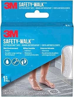 3M Safety-Walk Tub and Shower Tread, Clear, 1-Inch by 180-Inch Roll, 7640NA