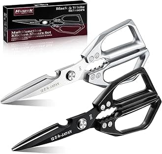 Huusk Kitchen Shears Set, Heavy Duty Poultry Shears, Japanese Kitchen Scissors for Meat, Chicken Bones, and Turkey, Christmas Gifts for Men Women