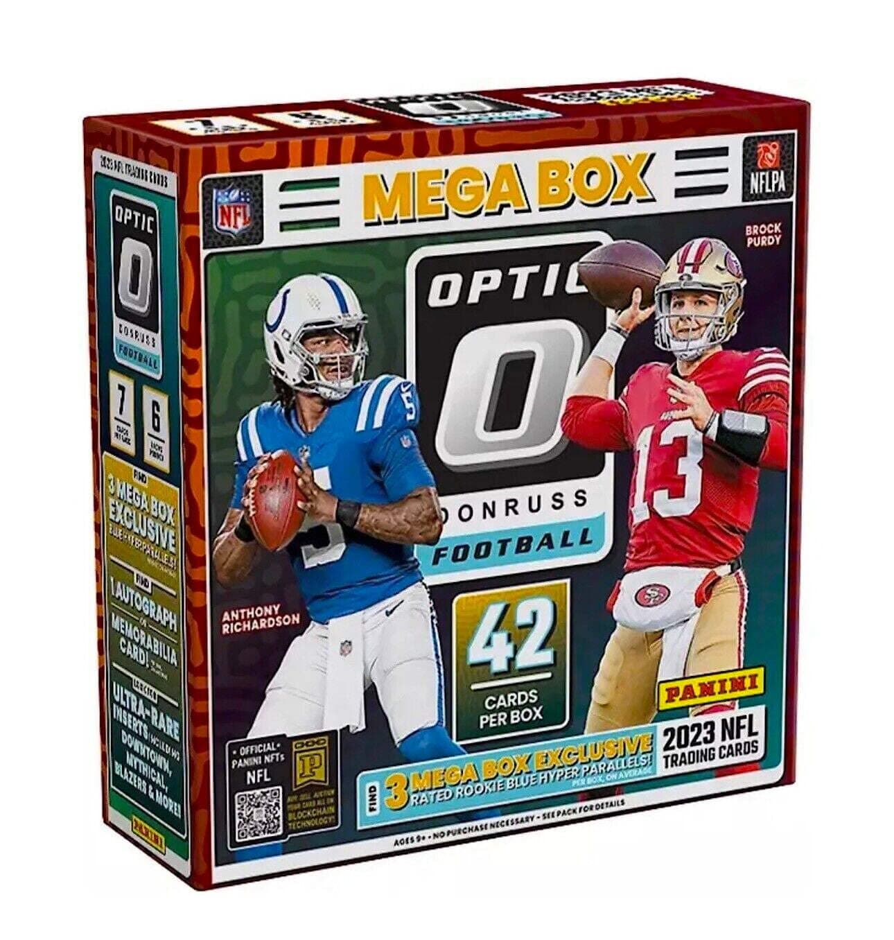 Generic 2023 Donruss Optic Football Mega Box w/Blue Hyper Prizms(42 Cards/Box)