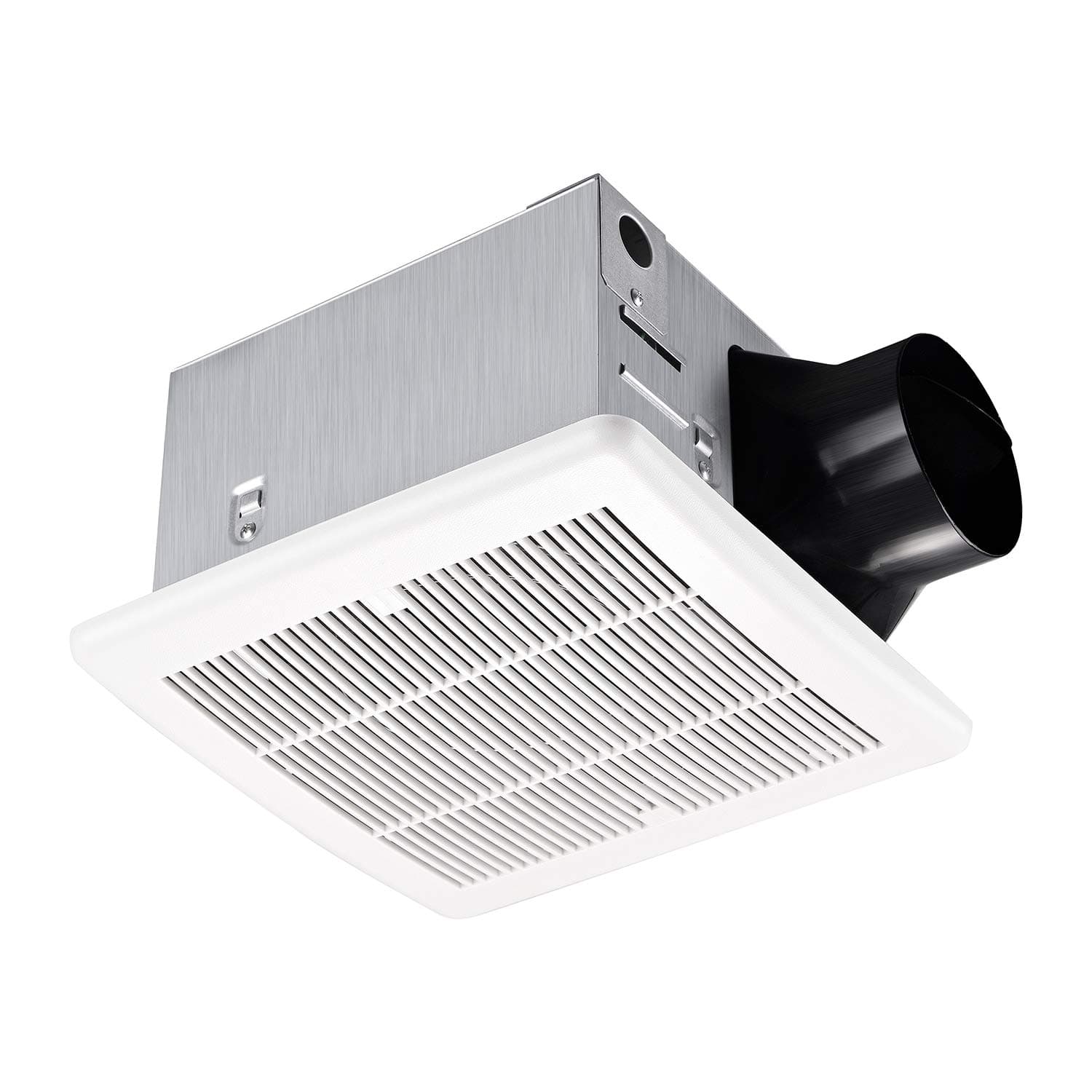 Tech Drive Bathroom fan 110 CFM, 1.5Sone No Attic access Needed Installation,Very Quiet Bath Ventilation and Exhaust Fan, Ceiling Mounted Fan,White Plastic Grille