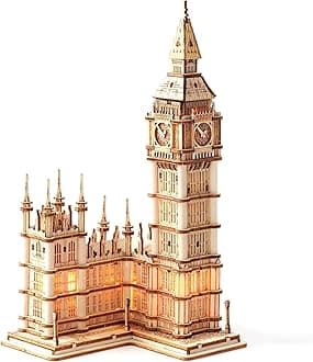 3D Wooden Puzzles Big Ben Craft Model Kits for Adults to Build Birthday Gift for Family and Friends