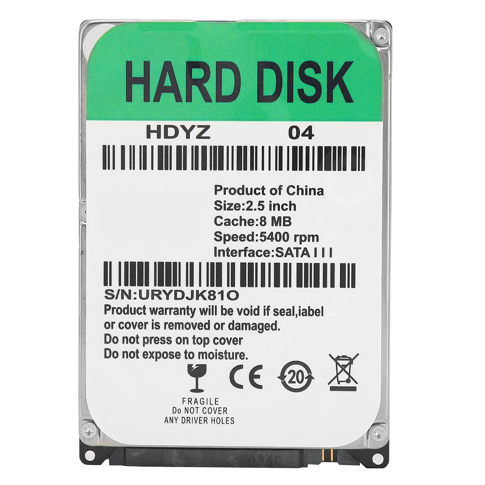 Kufoo 2TB PC Internal Hard Drive HDD, 7200 RPM Class, 2.5 Inch Hard Drive SATAIII, 8MB Cache for Attached Storage, Laptop and Desktop Updating (500GB)