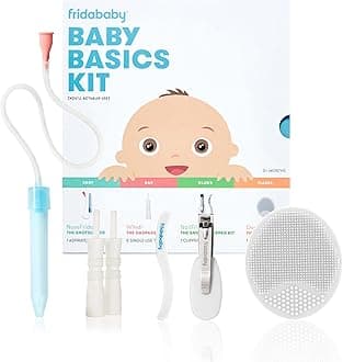 Frida Baby Basics Care Kit By Fridababy | A Registry Must Have Gift Set Includes Nosefrida, Nailfrida, Windi, Dermafrida And Silicone Carry Case - A Great Value To Keep Your Baby Healthy & Clean