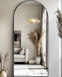 Antok Full Length Mirror, 71"x32" Floor Mirror, Floor Standing Mirror Freestanding Full Body Mirror with Stand for Bedroom, Hanging Mounted Mirror for Living Room Cloakroom, Black