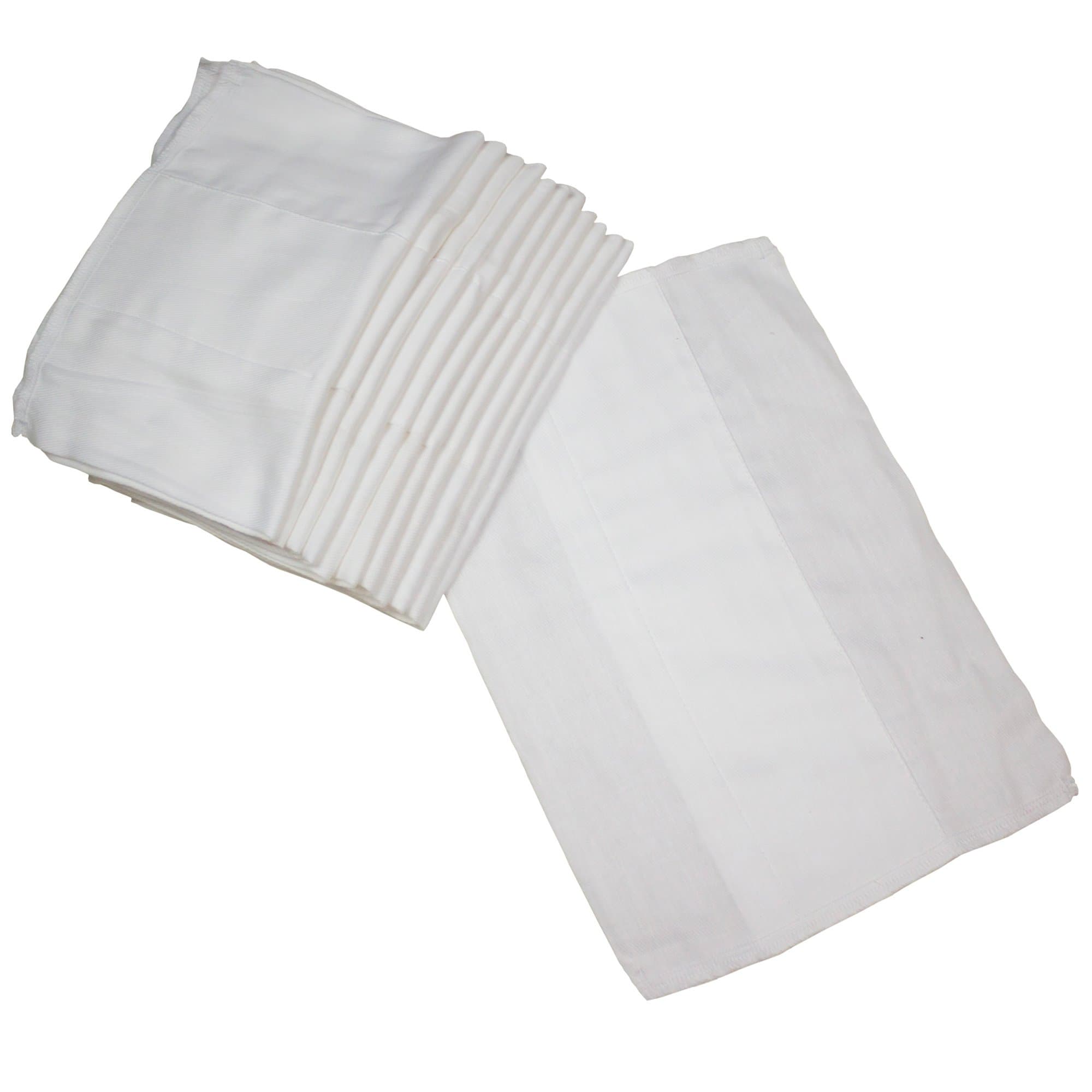 Prefold Cloth Diapers (1 Doz) - Soft, Absorbent, Durable - 100% Cotton