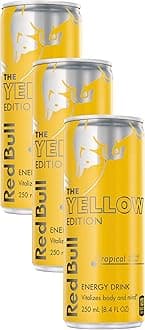 Tropical Yellow Edition Energy Drink, 8.4 Fl Oz Can (Pack of 3)
