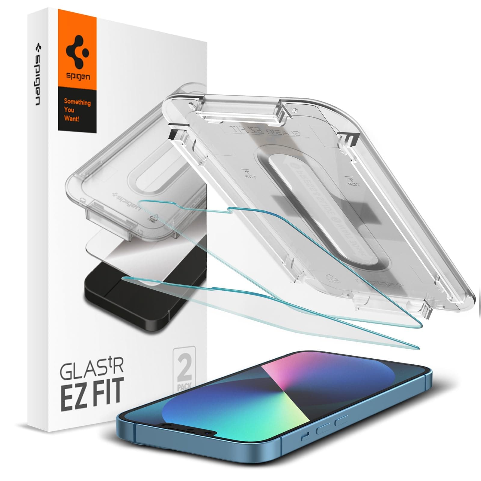 Ez Fit Tempered Glass Screen Protector Guard For Iphone 13 Mini - 2 Pack for Smartphone
