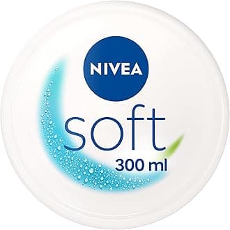 NIVEA Soft Moisturising Cream (300ml), 48H Moisturising Cream for Face, Body and Hands with Vitamin E and Jojoba Oil, Hand Cream Moisturises Deeply, Vegan Formula Day Cream