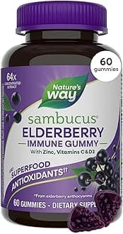 Nature'S Way SambucUS Elderberry Adult'S Immune Boost Gummies, 60 Gummies