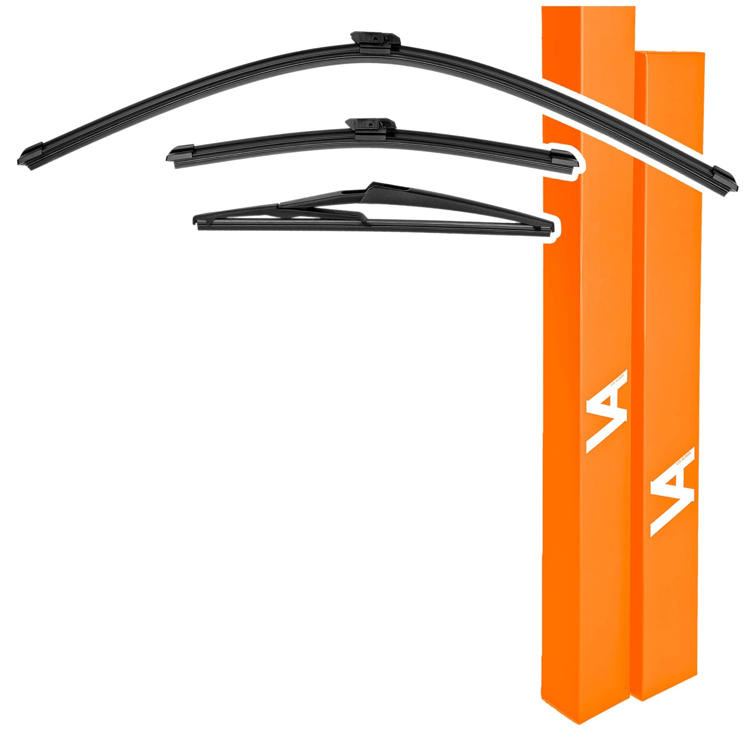 Wiper Blades for – RENAULT CAPTUR Mk1 | 2016*-2019 – Front & Rear Set, Vehicle-Specific Fit, All-Weather, MOT-Ready, Quick Fit | Trusted UK Brand