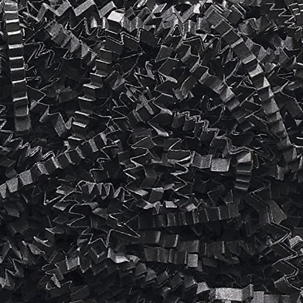 Shredded Crinkle ZigZag Kraft Paper, Black, 1kg