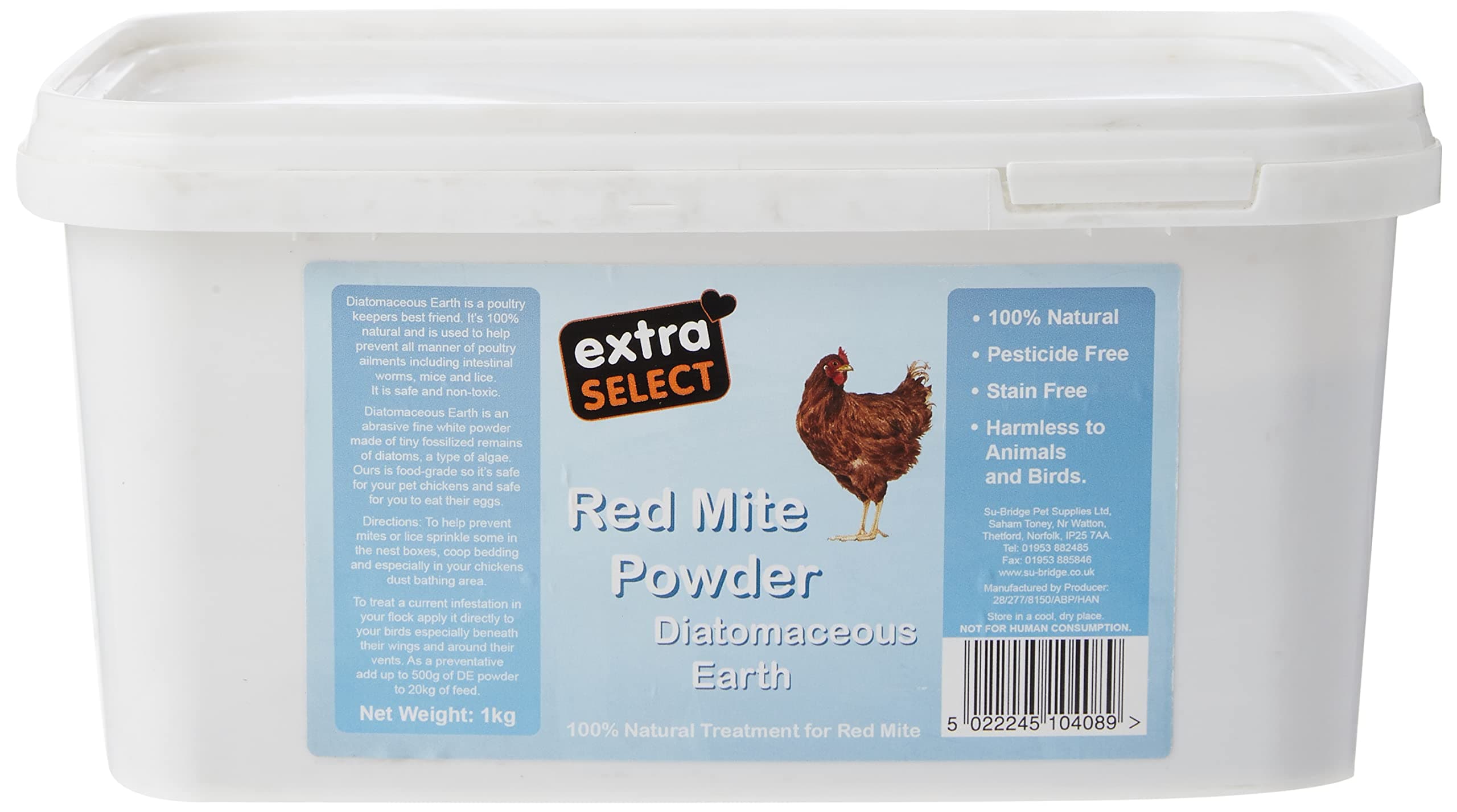 Extra Select Red Mite Powder Bucket, 1 kg