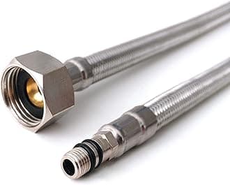 Sponsored Ad – 2 x M8 x1/2 Flexible Tap Connectors (600mm) | 4 Lengths | Pair of BSP Kitchen/Basin Monobloc Mixer Flexi Pipe Tails | Braided Stainless Steel