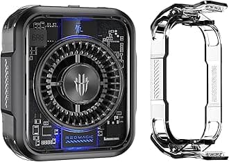 nubiaRedMagic Magnetic Cell Phone Cooler 5 with Clip, Cellphone Radiator Fan with RGB LED Semiconductor Heatsink Cooling 30W Mobile Phone Cooling Fan for Gaming, Live Streaming, Photography